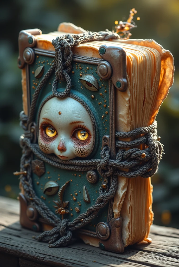 ( masterpiece,Best Quality:1.2),Strange book,chain