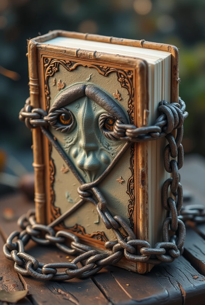 ( masterpiece,Best Quality:1.2),Strange book,chain