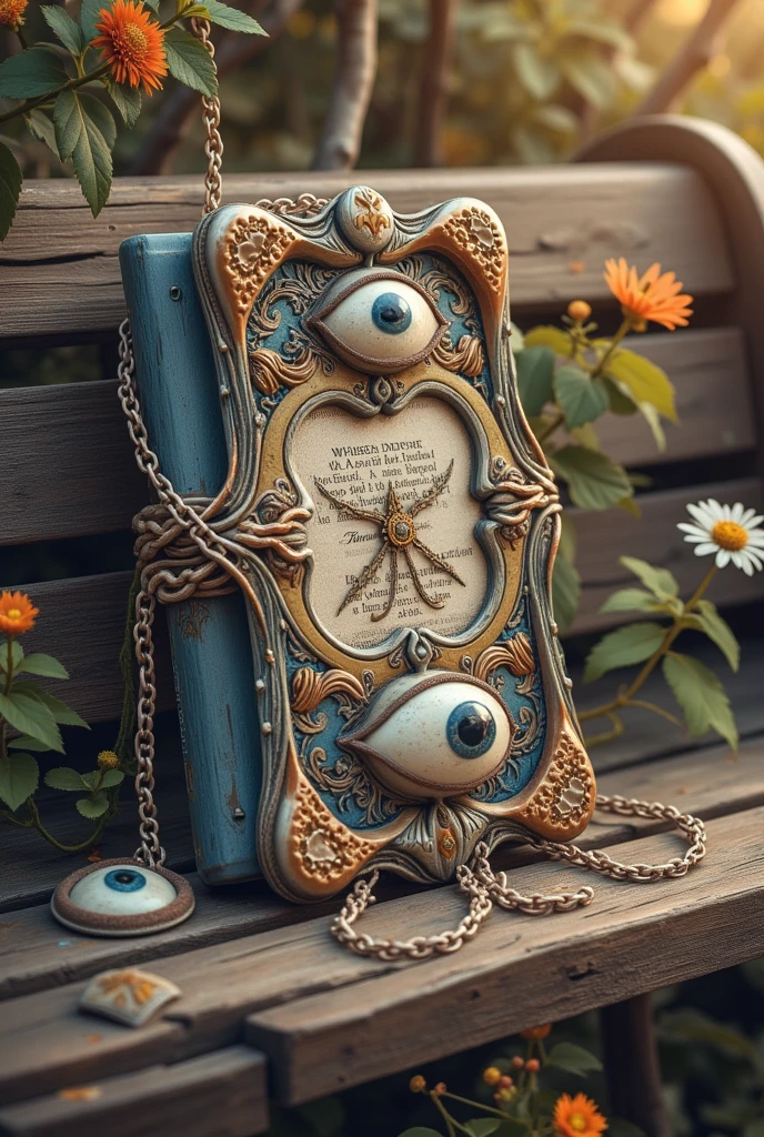 ( masterpiece,Best Quality:1.2),Strange book,chain