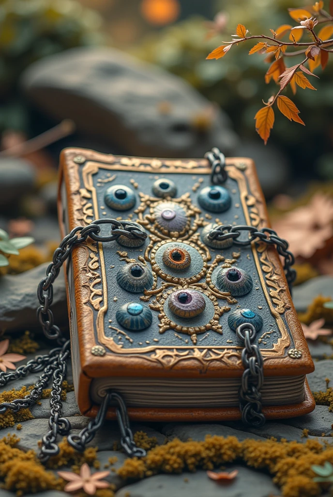 ( masterpiece,Best Quality:1.2),Strange book,chain