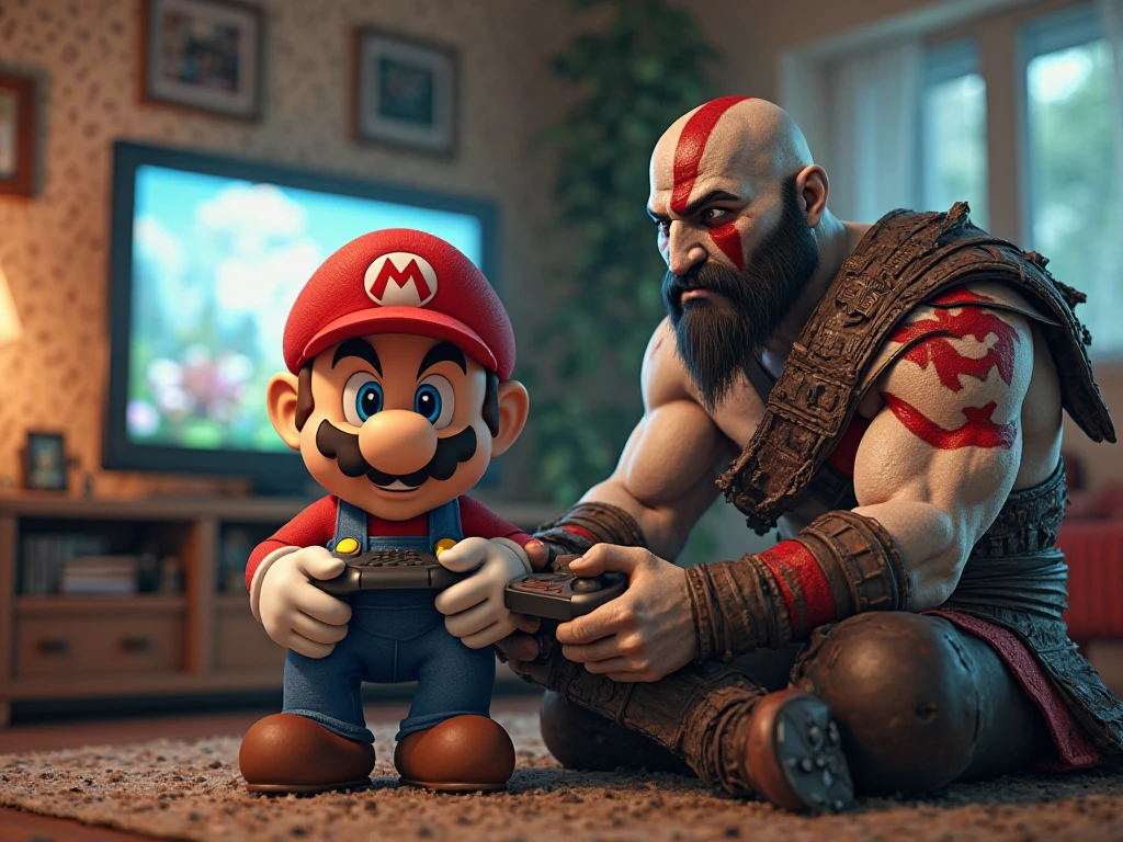 nsfw,add-detail,god of war,standing,hugging a pink teddy bear,against the backdrop of the (ruined city:1.1),
unreal engine,
style of Artgerm,
finely detail,ultra-detailed,highres,<lora:add-detail-xl:2>,<lora:openjourneyLora:0.5>,<lora:JuggerCineXL2:0.6>,<lora:nsfw-xl-2.1:0.5>,