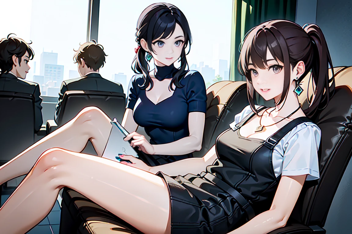 Two women sitting cuddled on a bench.  The background is a corner of a boxing gym. Sports Bra, leggins, Resting, Sweat, Friendly atmosphere.Contact, (two heads)