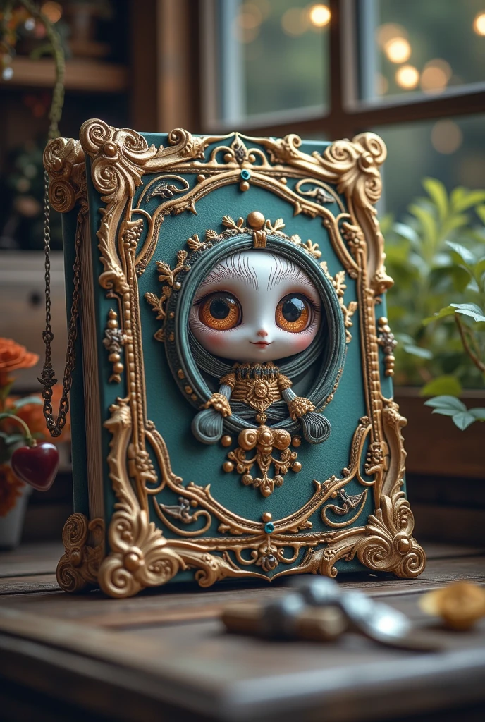 ( masterpiece,Best Quality:1.2),Strange book,chain