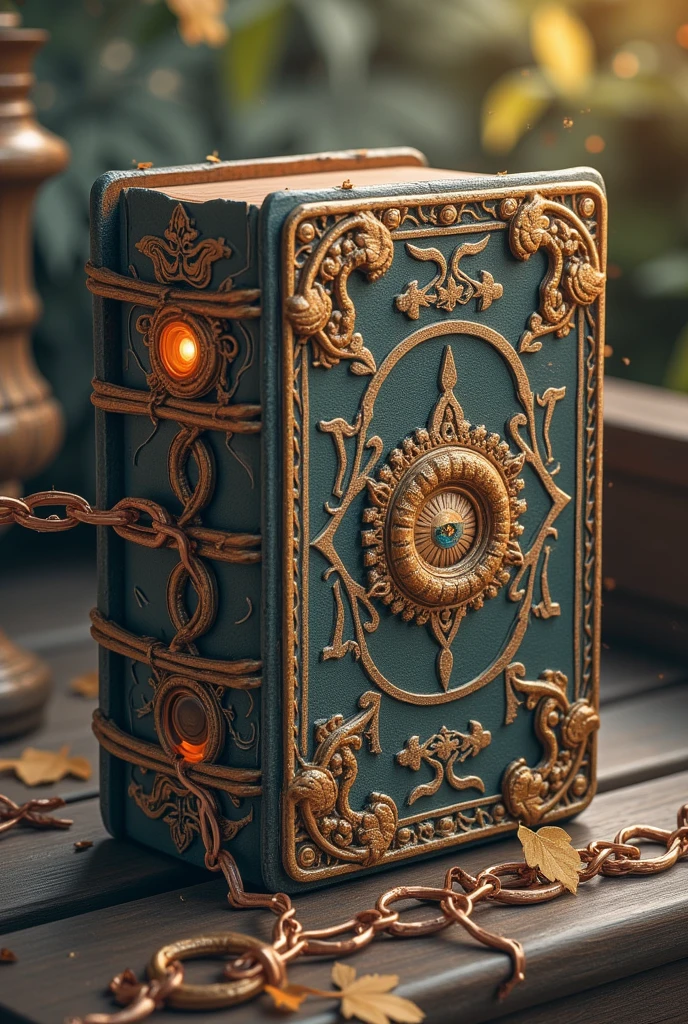 ( masterpiece,Best Quality:1.2),Strange book,chain