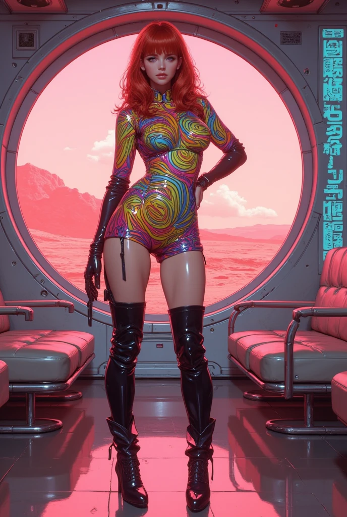 (masterpiece), (best_quality), (ultra-detailed), (illustration), (welcoming), depth of field, 1girl, (galactic spirit:1.3), (in a  dining room:1.3), scenery, full body, thigh gap, deep red-orange hair, pointy hair,parted bangs, pose, [:wild costume design:0.2], , perfect hourglass figure,, (raincoat:1.2), , official art, vivid color, finely detailed, hyper detailed, 8k, high resolution illustration, absurdres, intricate detail <lora:EnvyBeautyMix02:1>