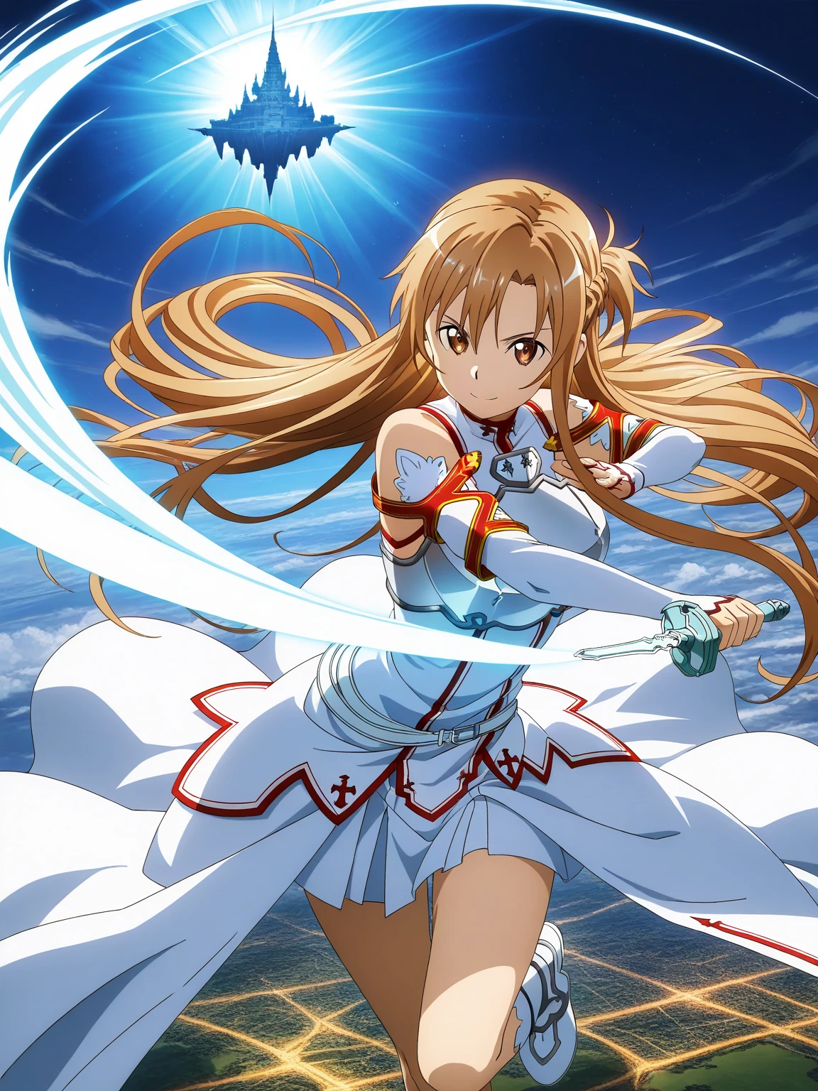 ((top quality, 8k wallpaper)),(masterpiece, best quality),extremely detailed,high definition,(official art:1.3),(((anime screencap,black outline))),<lora:more_details:0.3>,<lora:LCM_LoRA_Weights_SD15:1>,1girl,solo,scared,panicking,constricted pupils,screaming,raised eyebrows,wide-eyed,crying,tears,
<lora:asuna_(sao)_v1:0.7>,aaasuna,long hair,brown hair,braid,brown eyes,bare shoulders,armor,breastplate,white sleeves,detached sleeves,red skirt,pleated skirt,white thighhighs,
BREAK
<lora:crucifxionIce:0.6>,(((ice,cross,iced cross,restrained,bound arms,bound legs,outstretched arms,crucification))),