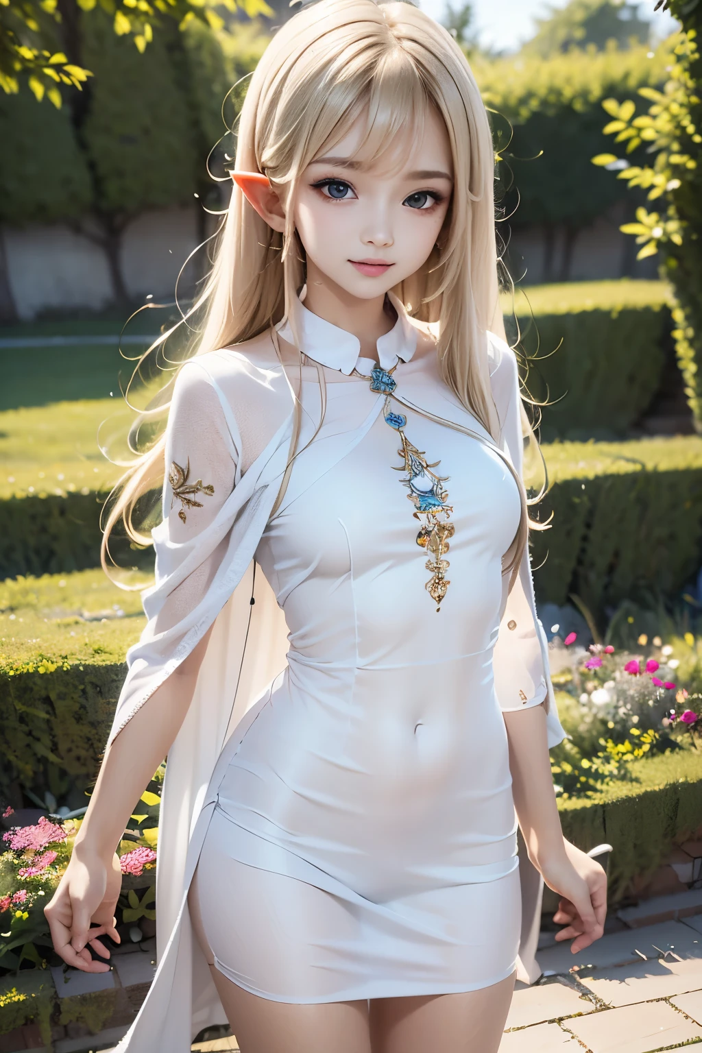 solo girl, 校服, blue-sky, bright and beautiful face, Skin is young, shiny, fair and shiny, best appearance, Golden hair reflects the dazzling light, Beautiful platinum blonde extra long silky straight hair with shiny shine, with long bangs, very beautiful , Big eyes shining with transparent light blue light, beautiful wonderful beautiful girl