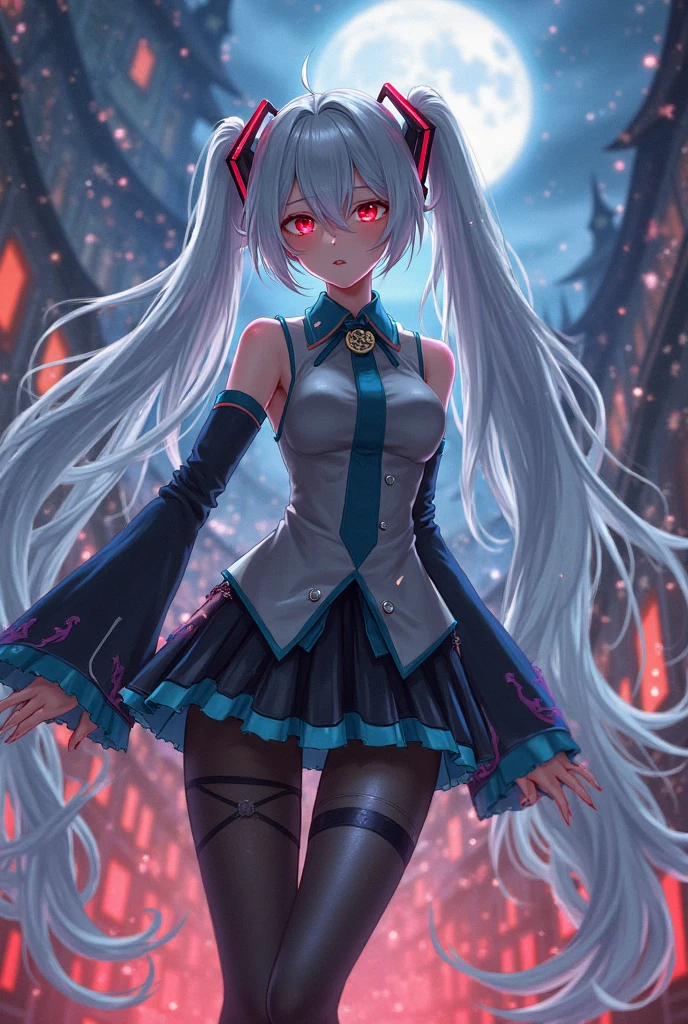 ultra instinct，Epic anime of energy people，4K comic wallpaper，Super Saiyan Blue，anime wallaper，4k anime wallpapers，Anime wallpaper 4K，Anime wallpaper 4 k，human goku，Highly detailed portrait of Super Saiyan Goku, The eye,, Cat ears,Girls room background，tmasterpiece, top-quality，Kizi，,Hair is medium white，whaite hair, (whaite hair),  Ear hair, Large bust，Gothic maid costume，Anime maid outfit， Ribbon around the neck,,Facial expression enhancement，Exposed flesh，long leges，Full body like，Tulle clothes，ssee-through，Thin body，Full body portrait of slender legs，A large number of white particles（1000）Particles are like flames，White color hair，Blue lightning effect，Blue arc effect，fully body photo，Full body photo of off-white eyes