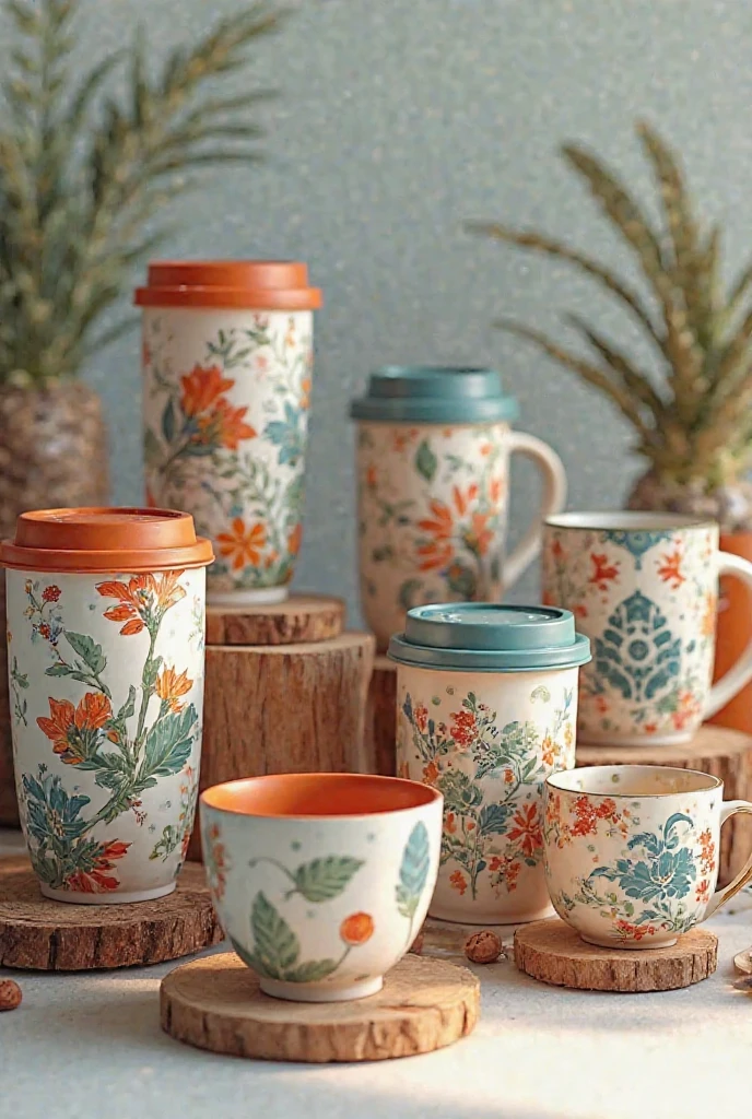 Coffee mug bird of paradise flower design