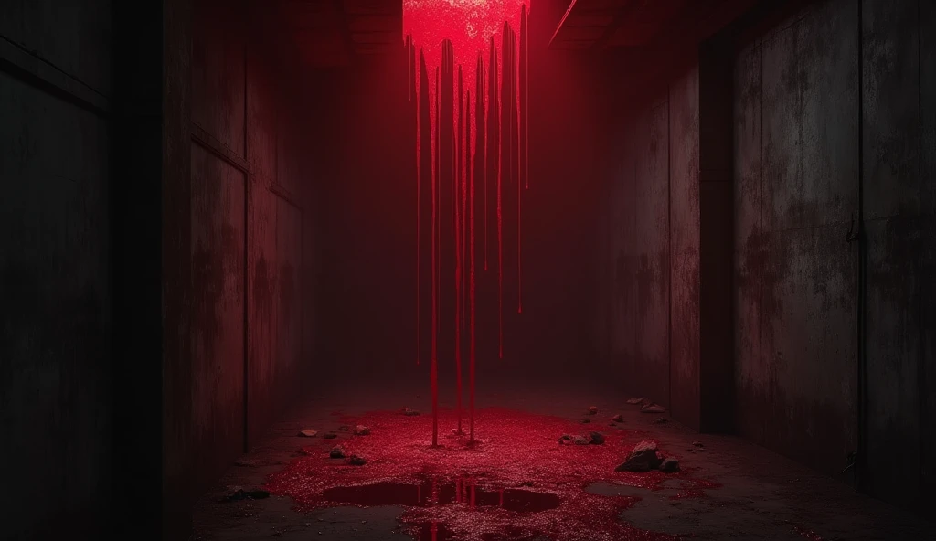 Red liquid spilling from the air like juice