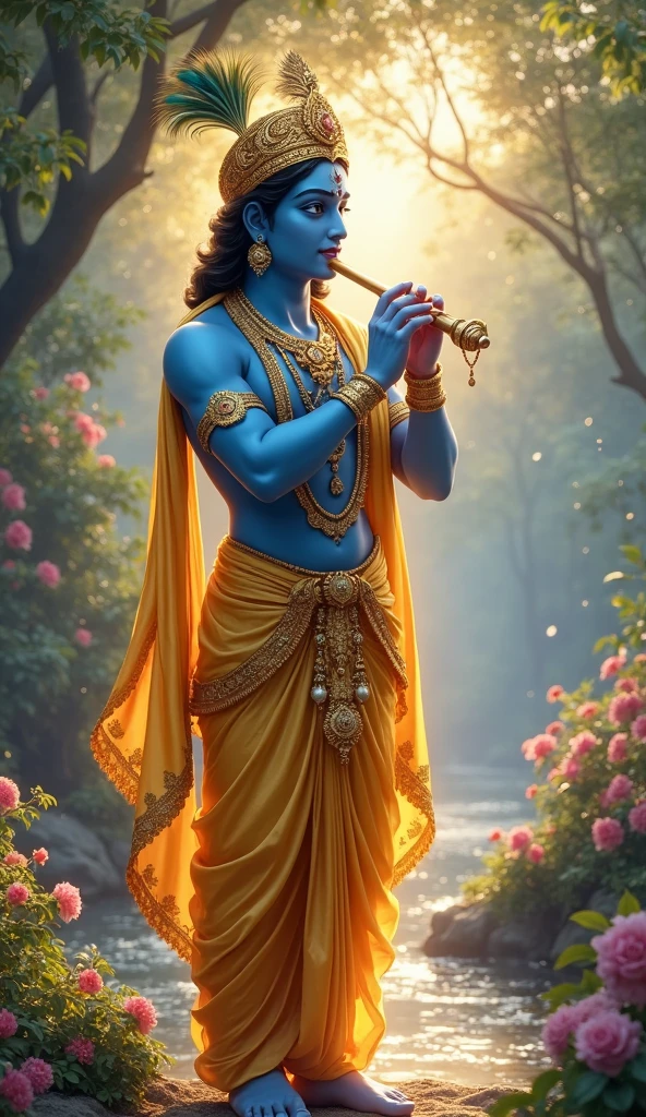 Radhakrishna sitting on swing