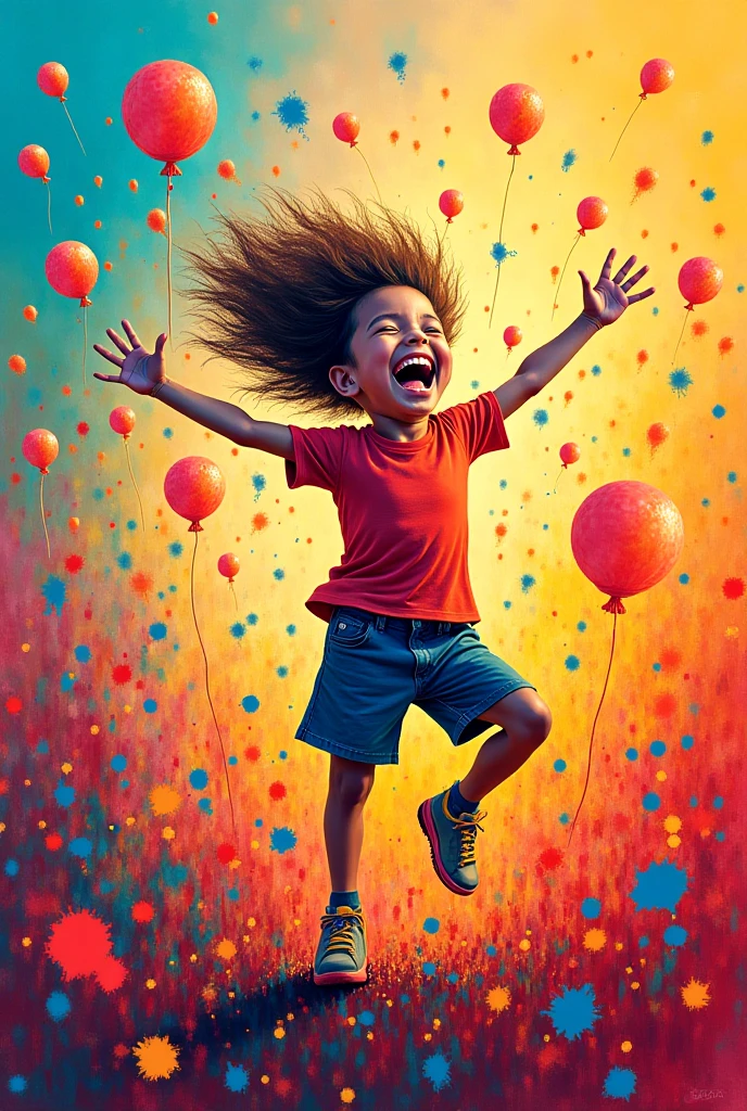 Subject: Child
Action: Playing
Context: Toyland
Environment: Colorful
Lighting: Bright
Artist: Walt Disney
Style: Cartoon
Medium: Digital painting
Type: Illustration
Color Scheme: Rainbow
Computer graphics: 2D animation
Quality: High definition
Positive Prompt:
- Adjectives: Happy, excited, playful, energetic, vibrant, cheerful
- Subject: Child with a big smile on their face
- Action: Running, jumping, and laughing
- Context: Filled with various toys such as stuffed animals, building blocks, and toy cars
- Environment: Indoor playground
- Lightning: Bright and colorful
- Artist: Walt Disney
- Style: Cartoonish and playful
- Medium: Digital painting
- Type: Illustration
- Color Scheme: Vibrant and rainbow
- Computer graphics: 2D animation
- Quality: High definition
Negative Prompts:
- No scary or dark elements
- No creepy or unsettling toys
- No dull or muted color schemes
- No overwhelming or busy backgrounds
- No unsettling or intimidating characters.