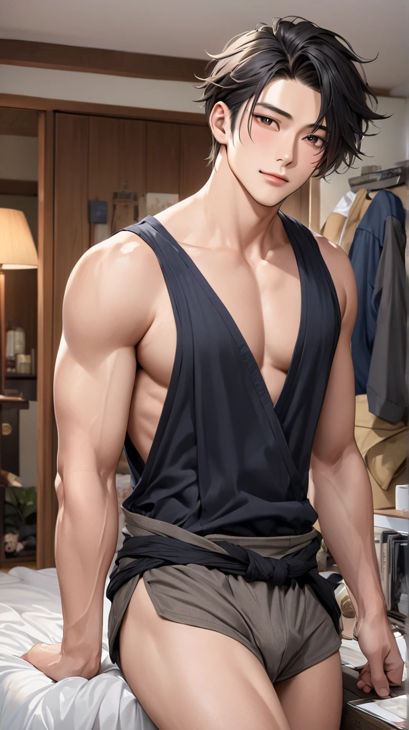 Homem anime, rosto detalhado, perfeito, altamente detalhado, chifres, orelhas pontudas, corpo adulto, roupa anime, cabelo loiro