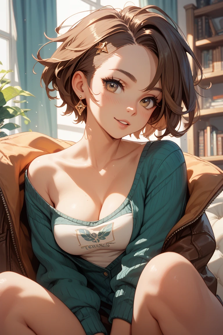 (Highest quality, 4K, masterpiece :1.3), Beautiful woman, (chest, Attractive body :1.2), JK:1.1, 1.1, Highly detailed face, Lip details, Beautiful Eyes, double eyelid,Brown Hair,