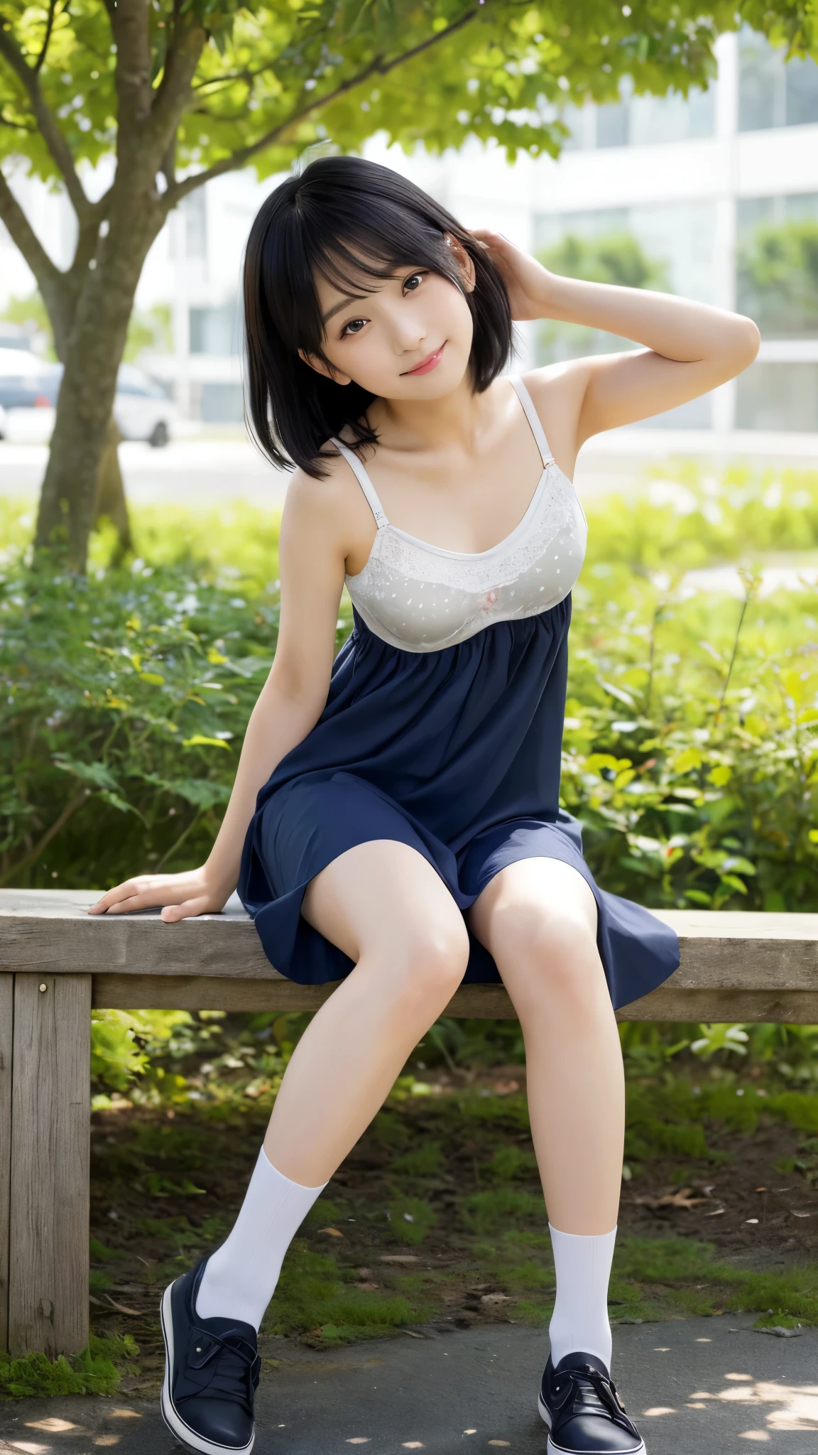 top quality、 natural depiction、 nothing 、 details、delicate、Very high degree of perfection 、 Beautiful Body Lines,Girls are middle school students 1Grade、 black hair、Cute girl's eyes、Best ratio、 小さなchest、 (((Satoko Hojo)))、shoes 、(I'm wearing a summer dress made of light fabric)、The weather is heavy rain、 (Underwear、transparent with panty line) 、( has a high degree of perfection ),.(stroking a girl 'chest:1.0)、( Japanese Middle-Aged Man 、hugging a girl sitting on a park bench:1.2)、(stroking a girl 'chest:1.0)、(Inserted inside a girl's body :1.2)、(( girl with a puzzled expression:1.2))、(perfect anatomy:1.2), (detailsな手:1.3, perfect right hand:1.2), (detailsな脚:1.3, thin thighs, beautiful feet)