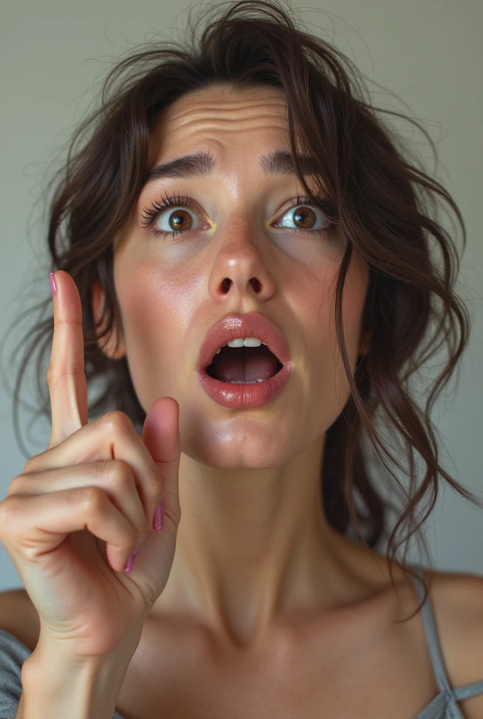 uma mulher sensual, me in front of the mirror, she is clearly excited and masturbating, showing the nipple
