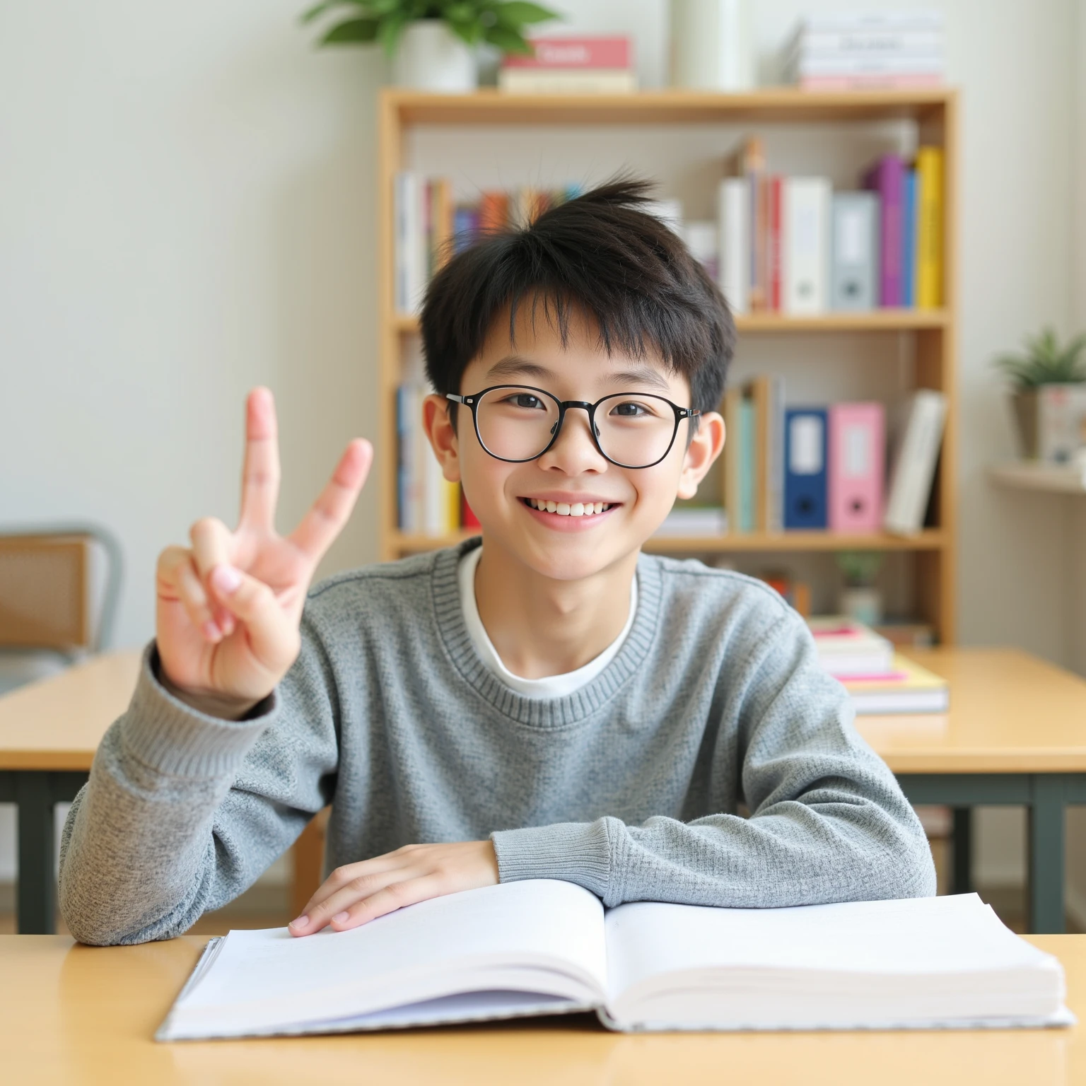 Generate an image of a child holding a Bible in one hand and an apple in the other hand that is a man's.