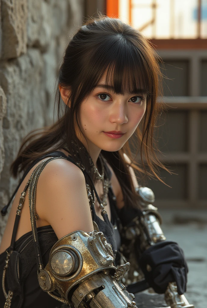 Sengoku period、(((Battlefield 1:3)))、((night、Firelight 1:8))、Anime Stick、Swinging the Sword、((Covered in scars))、desperate look、(((Dirty with sweat and dirt、1:5)))、((((fight))))、((arms))、Big Breasts、japanese battlefield