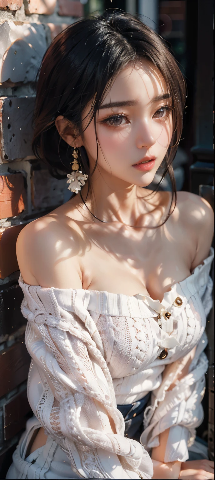 body、Full body Esbian、look back、Very small waist、(very big breasts:1.3)、ponytail、plump thighs、natural skin、Extra-fine face、 extra thin hands, Very thin fingers, Best ratio、surreal, ((cute dress、Exposing too much skin、off shoulder、The length is short and the thighs are visible))、cheeks turn red、body covered in 、Cross Necklace、((18-year-old female:1.2))、young adorable japanese face, official art,Highly detailed CG Unity 8K wallpaper,(masterpiece:1.0),(highest quality:1.0), 超A high resolution,4k,Super detailed, photo shoot, 8K, nffsw, High resolution, kodak portrait 400, film grain, lens flare glow,高いest quality,8K,nffsw:1.2),portrait shot,8K、View viewer