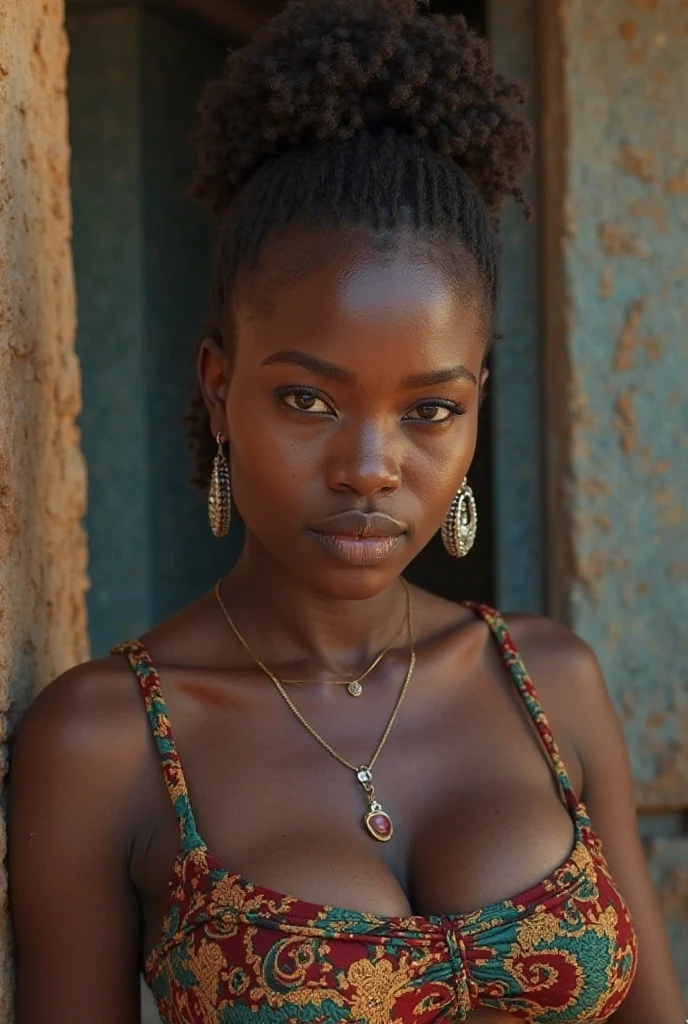 visage d'une belle fille africaine