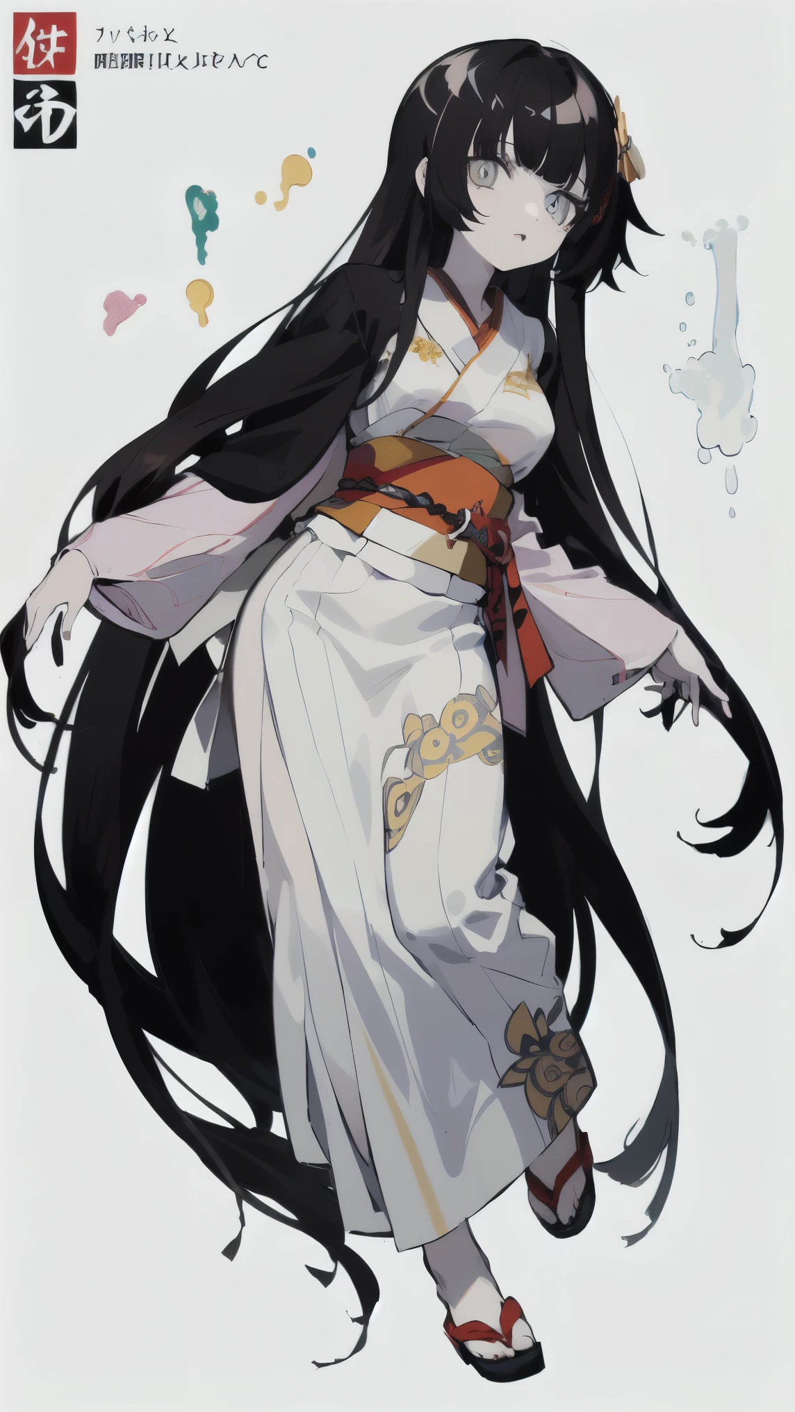 masterpiece、perfect face、Ultra High Quality、top quality、One Woman、Female Characters、 dark hair、anime style、 black hair、(( black hair:1.5))、Milky white eyes、((Milky white eyes:1.5))、bungs、pure white skin、Original Character、intricate design、Unique Design、long eyelashes、white skin、((full bodyの描画:1.5))、request、Possible Adoption、full body、background、An unlucky woman、 kimono、Anime Female Characters、白いbackground、full body、 kimono、Fleeting Woman、Milky white eyes、Hair on the basis、((very long hair:1.5))、((( black hair:1.5)))、((Milky white eyes:1.5))、白background、adult woman。
