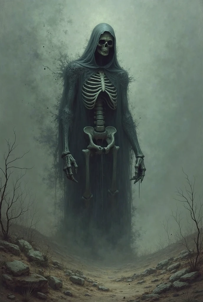 create an image of a mummy covered in dirty white bandages wearing a black robe in a thunderstorm of a pine forest at night, creepy, dark vibes, horror, scary shadowy eyes