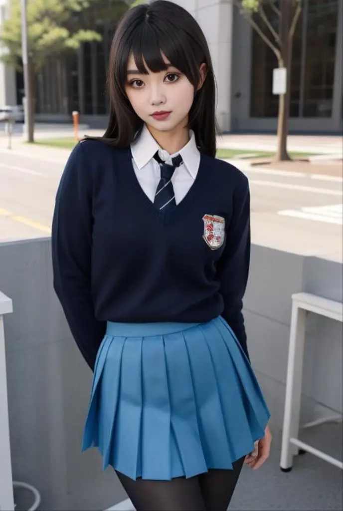 ((masterpiece, best quality)),best aesthetic,1girl, , desk, sitting, school desk, brown hair, classroom, long hair, indoors, chair, looking at viewer, :p, solo focus, brown eyes, skirt, long sleeves, pencil, 1 boy, pencil case, paper, black serafuku, multiple girls, pleated skirt, sailor collar, bangs, headrest, school bag, school chair