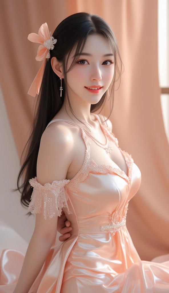 Aurora Celeste is a stunning woman, have smooth white skin, Deep jade green eyes, and shiny blonde hair. Her face is delicate with plump pink lips and a sweet smile.
Aurora is about 1m75 tall with a well-proportioned body and long, slender legs. Her fashion style is elegant and sophisticated, Usually gorgeous evening dresses with sophisticated jewelry accessories.
Not just beautiful in appearance, Aurora is also smart, kind and talented. She is passionate about art, play piano, draw a picture, and performed excellent ballet. Aurora always shines with grace and kindness, Make everyone admire and love you.