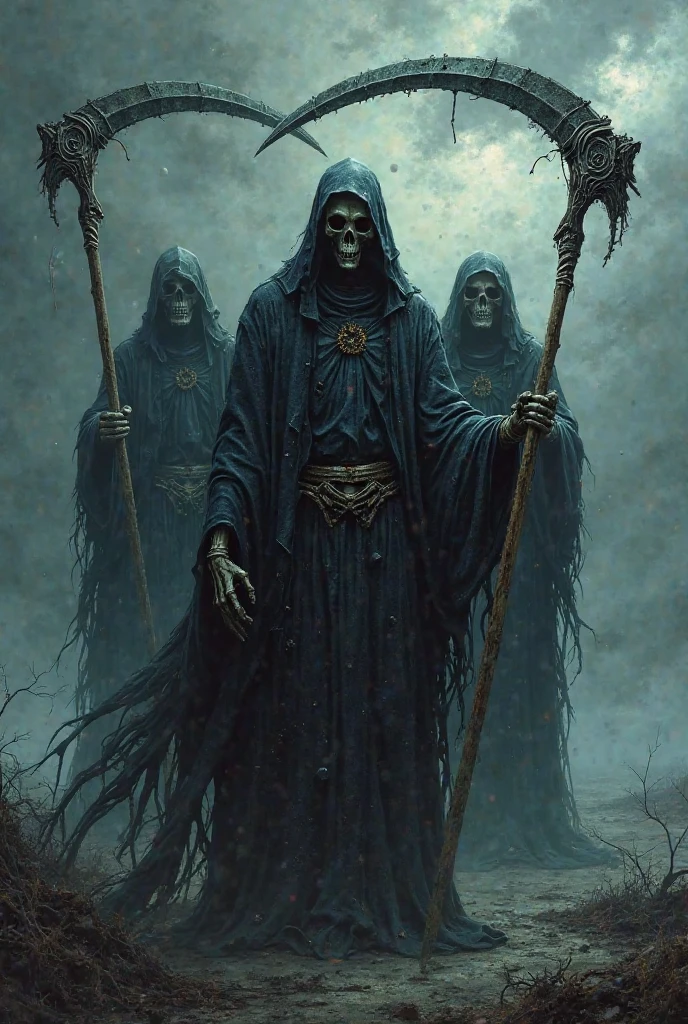 The holy death and the souls of purgatory together for a tattoo 