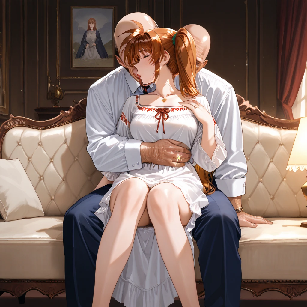 score_9, score_8_up, score_7_up, source_anime, source_cartoon,masterpiece, best quality, very aesthetic, absurdres, highly detailed, 1boy, 1girl, arima kana, oshi no ko, ishikei_(style), todder, dwarf girl, middle breasts, maid costume, topless, tegaki, Mosaic on the crotch, faceless male, height difference, age difference, NSFW, hetero, fat man, (phimosis, short_penis, small_penis:1.2), from behind, fellatio, licking penis, on the sofa, masterpiece, best quality, very aesthetic, absurdres, highly detailed,
