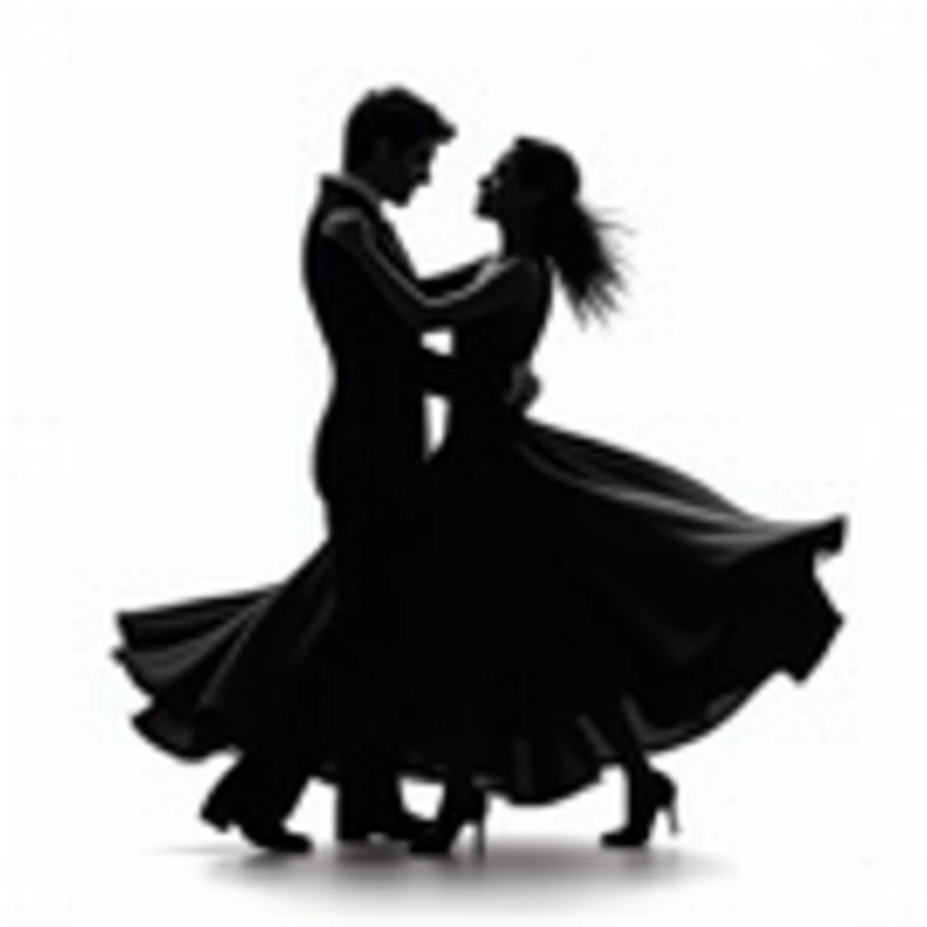 Un duque y una duquesa bailando en una mascarada