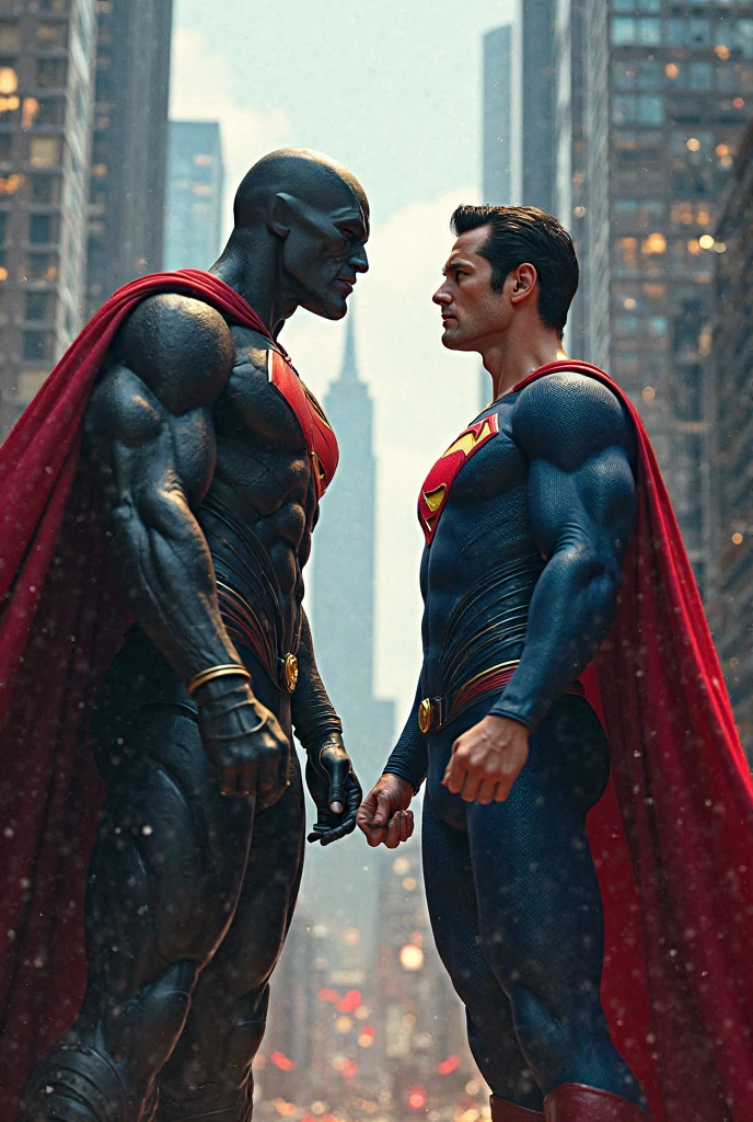 Superman kneed in the balls by Black Adam