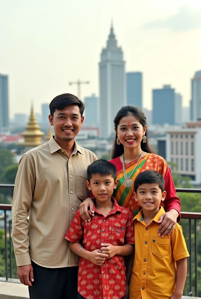 Malaysia national day family photo
Malay family
