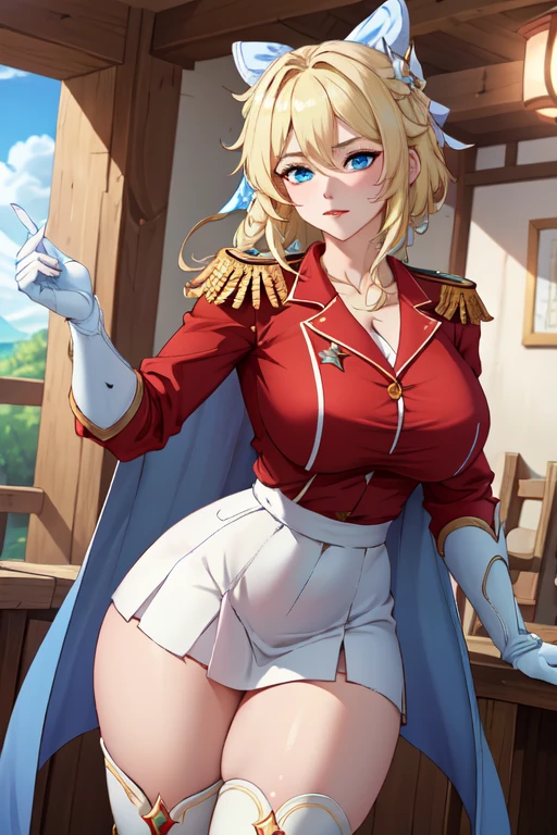 Woman saluting,Blonde,Long hair is thick,very red lips,Big Ass,Narrow waist,Long legs,Green Eyes Standing 8k(( A sloppy smile, Winking)), ,8k(( Anime Style, The facial expression is good, Anime Style緑色の眼, The facial expression is good:1.5)), Standing at the station, Morning, Beauty, soldier, uniform,spring,cherry blossoms,looking at the camera