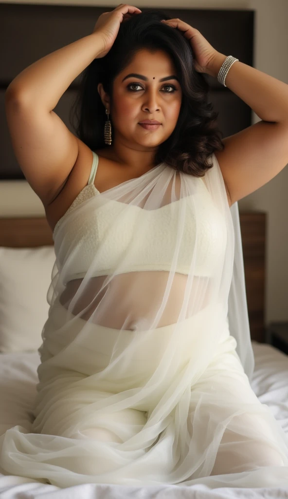 South Indian plus sized women, (cum Splash on her breasts and nipples, cum Splash on her puzzy, Splash of cum on her vagina, cum Splash on her blouse, cum Splash on her eys),