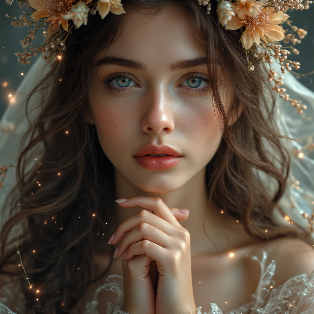 art de Vladimir Volegov,vierge,art numérique 8k,Jean-Baptiste Monge style, brillant, Beau,éclaboussure, Scintillant , mignon et adorable,filigrane , éclairage de jante, lumières, extrêmement ,  la magie, surréaliste, fantaisie, art numérique, , Oups, artgerm et james jean, , SF, complexe artwork masterpiece, sinistre, affiche du film matte painting, Nombre d&#39;or, tendance sur CGSociety, complexe, épique,tendance sur artstation