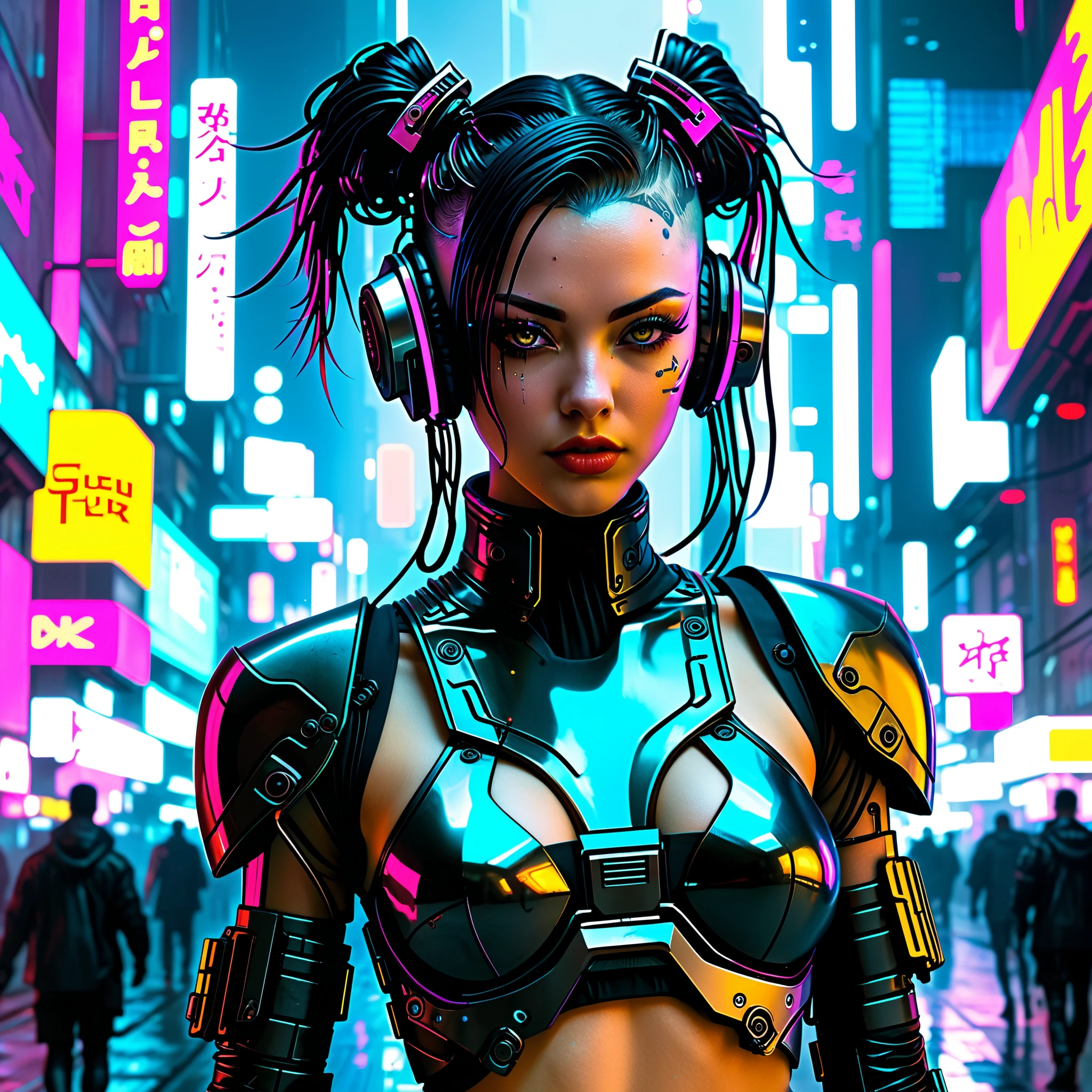 Make me som cyberpunk images you pick