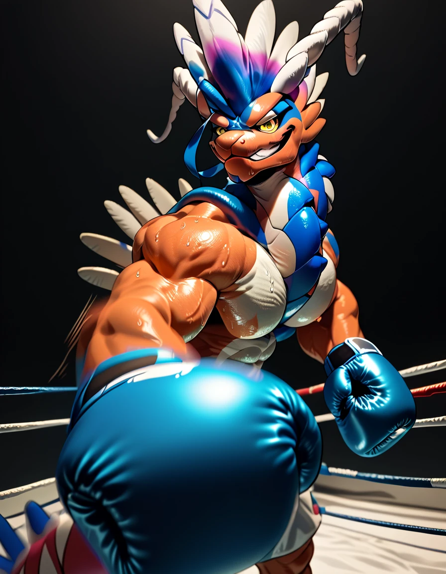 Obese, Koraidon , solo, posing flirtatiously, massive belly