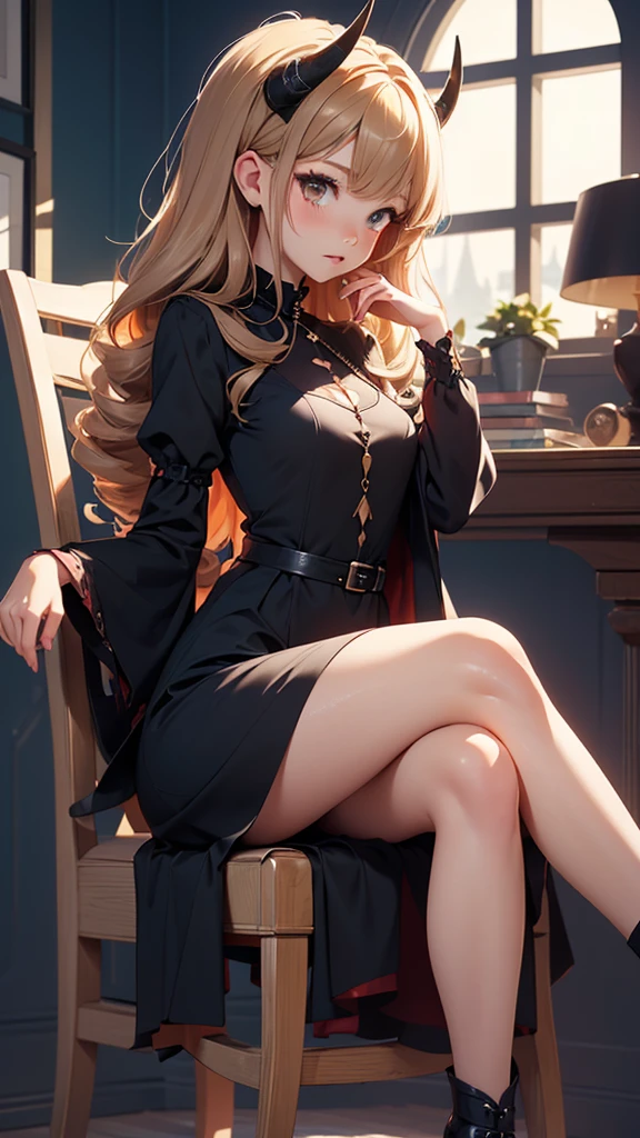 One beautiful office woman,
Very long hairstyle 、ginger hair , emerald eyes, beautiful eyes, detailed eyes ,
Two-tone hair colors,small face、anime makeup、"A girl with a cute and androgynous face"、white skin、cute eyes、thin eyebrows、tall、stylish black luxury fashion、stylish outfits 、、25 years old、British girl、Has a languid look、anger、Lower the corners of your mouth with no expression on your face、Photographed from the side diagonally、model photoshoot、masterpiece、highest quality、high resolution、office、glaring expression、korean makeup 、Cool photos、Various poses、rich ,, .,large curves, big breasts, plump body.