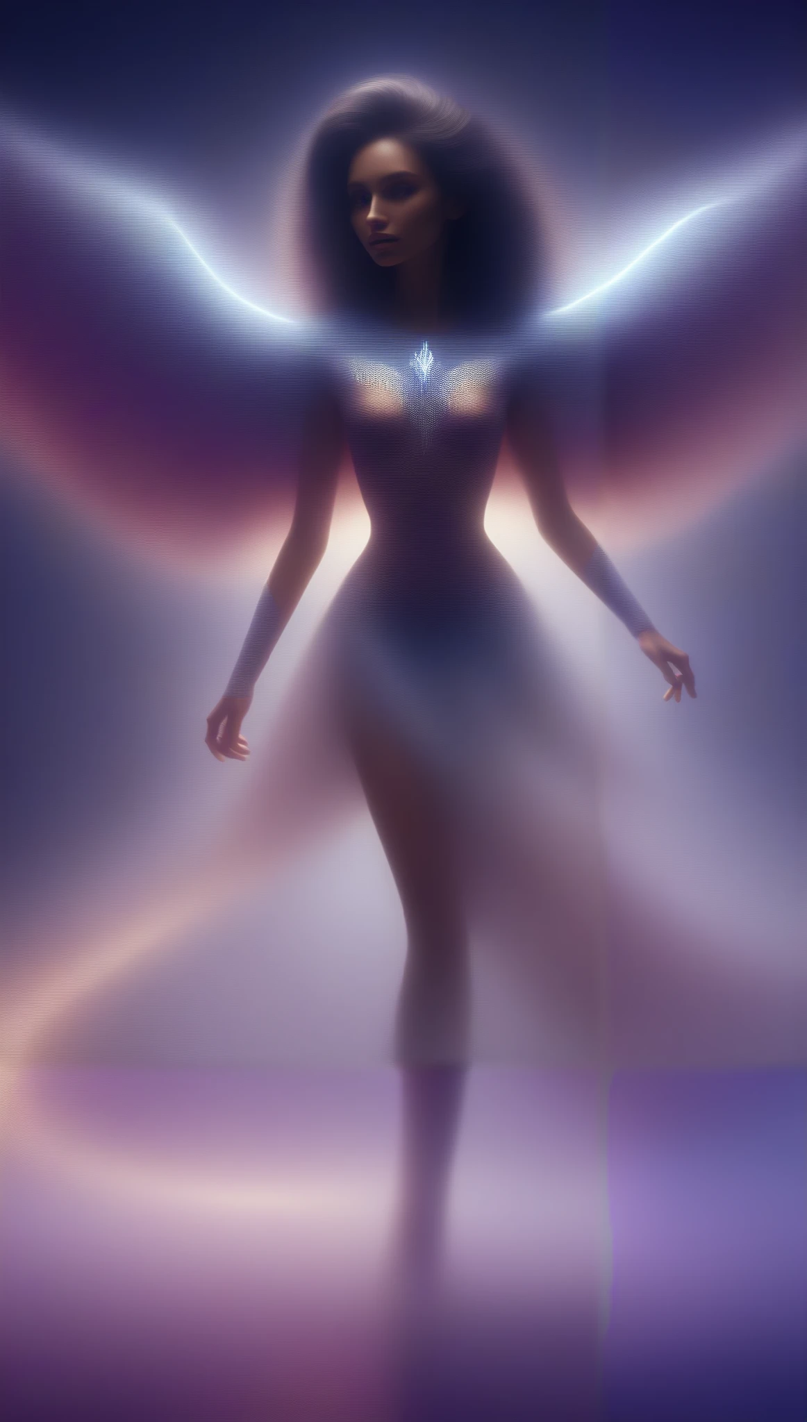 A valiant angel with a halo, ethereal wings , shining golden aura, Detailed facial features, flowing clothes, calm expression, of divine light , blue and purple , majestic and powerful presence, photorealistic, highly detailed, 8 k, (best quality,4K,8 k,high resolution, Masterpiece :1.2),super detailed,(realistic,photorealistic,photo-realistic:1.37),digital painting,cinematic lighting,dramatic composition,bright colors,dramatic shadows