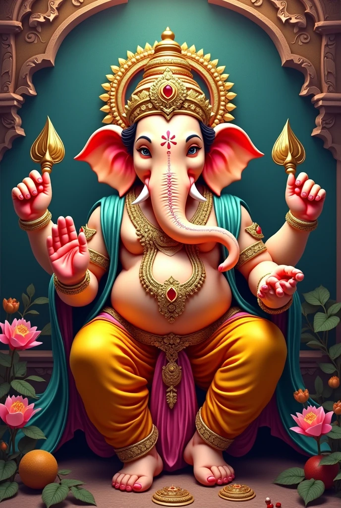 masterpiece、 high-level image quality、 Ganesha the god of fortune、