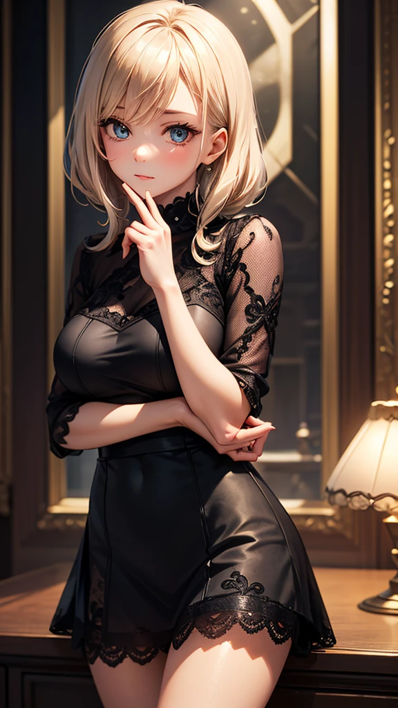 、Short Hair、Glamorous expression、Spread your legs、Spread your legs、M-shaped legs、Looks like she's about to cum、胸のI can see the valley、胸の開けたChina dress、Panties are slightly visible、China dress姿のアニメの女の子, China dress、China dressのスリットからパンティが見える、、Blushing、、Short Hair、Coffee shop、I can see the valley、Put one foot on the chair