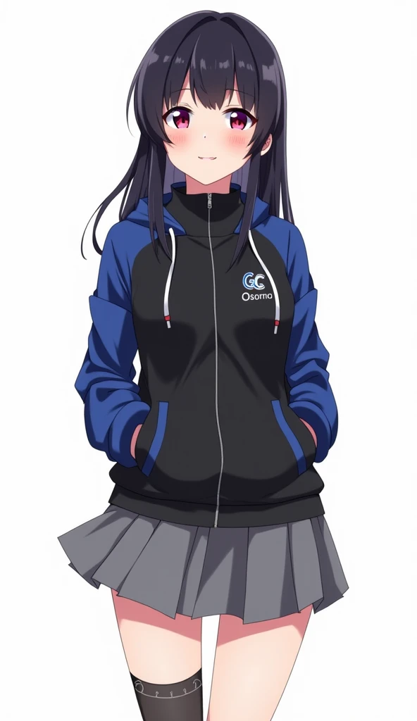 Kanan Matsuura, a big-breasted girl with a ponytail wearing a sweatsuit