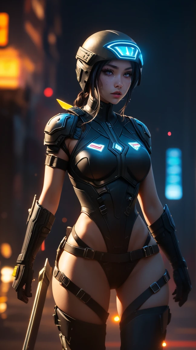 1 girl, gas mask, (Luxury orange and black latex Bodysuit:1.4), high heeled boots, gloves, (((Full body))), ponytail hair, tactical gear, M16 assault rifle, Sharp focus, beach in the background, femme fatale, hood,
((Best quality)), ((masterpiece)), (highly detailed:1.3), Depth-of-field, Multi-layered textures, HDR (High Dynamic Range), Ray Tracing, NVIDIA RTX, Unreal 5, Subsurface scattering, PBR Texturing, Post-processing,
Anisotropic Filtering, Maximum clarity and sharpness, Wide aperture, Low ISO, White balance, Rule of thirds, 8K RAW, (extremely slutty), (Highly realistic skin), beautiful detailed eyes, sharp image, (High detail:1.3),
