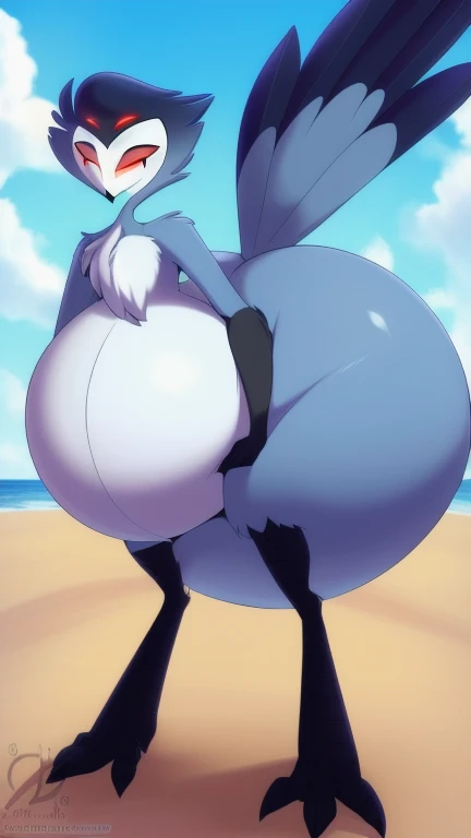 Detailed background, furry shorta, young, arctic fox, white fur, green eyes, detailed eyes, chubby, white hair, beach,  erection, bend over, butt view,  penis tuck, canine penis, knot , big butt, huge butt, balls, sweat, sweaty, sweaty butt, hand on butt, butt spread, precum, panting,