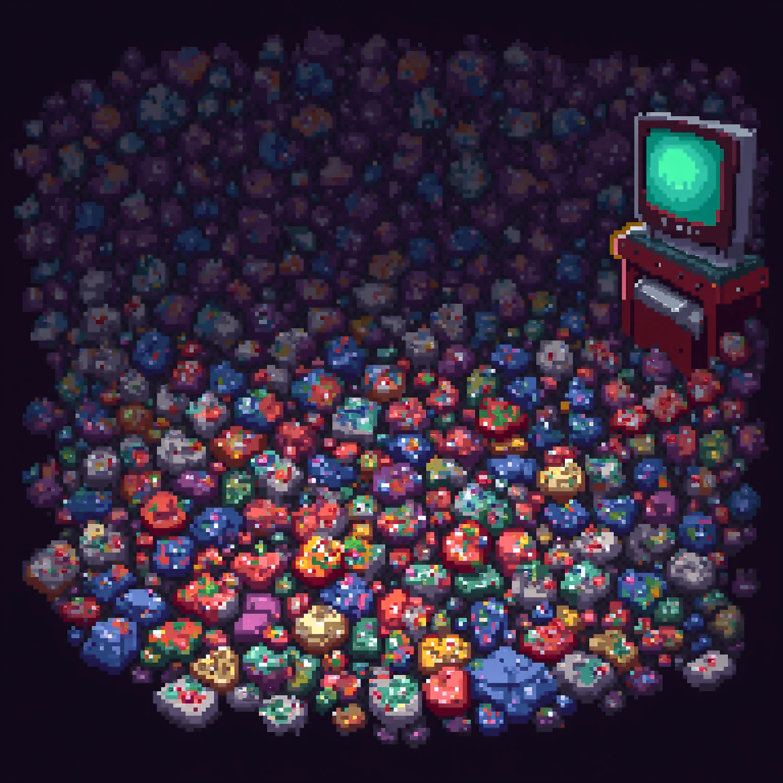 reddish Background with 8bit