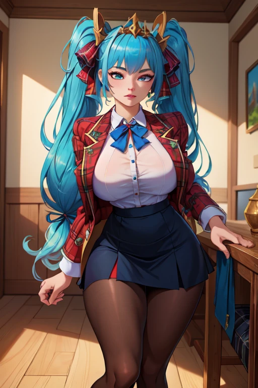 Miku Hatsune 19 years old add high definition_detail:1, blue fur,kitsune ears, tribal tattoo add_detail:1, sensual pose, sensual red dress add_details, at night, with a glass of wine in hand, horny girl, bitch in heat, undressing