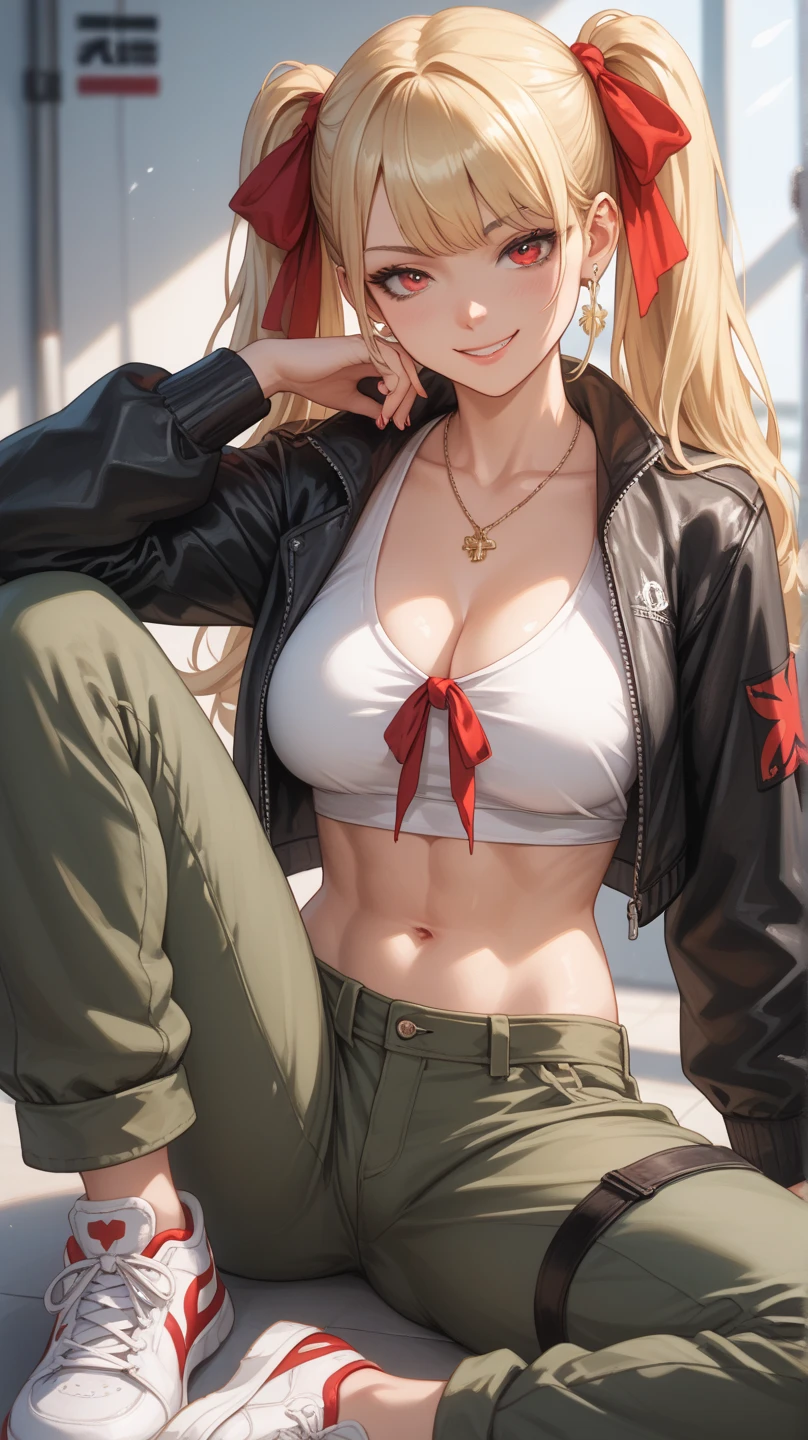 girl, sexy, smiling, spectacular body, wide, Blonde