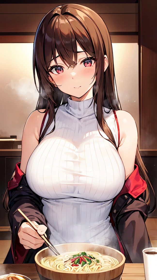 Female anime character, brown hair, hooker clothes, sensual, cum in mouth, eyes in hearts, big breasts, milf