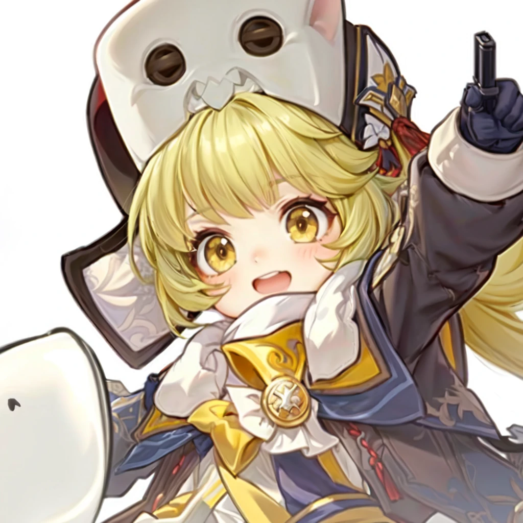 a sticker、​masterpiece、top-quality、hight resolution、8K、full body Esbian、from side、1 rabbit girl、((Big ears in rabbits))、sideways Facing、soldier、Military uniforms、short-hair、Colossal tits、cleavage of the breast、big eye、kawaii eyes、Draw your face beautifully、Standing on one knee、Aiming with a rifle、micromini skirt、pantiy、Panchira、perspiring、The background is ruins、